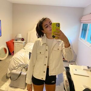 cos white denim jacket